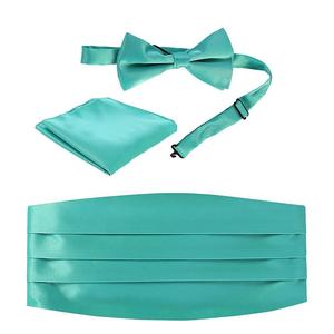 Мужской регулируемый комплект из атласа и пояса с узором пейсли Gioberti, цвет Mint