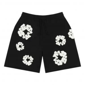 Хлопковые спортивные шорты Denim Tears Cotton Wreath, цвет «черный»