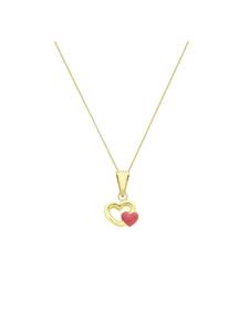 Lucardi Золотое колье в форме сердца (375 пробы)