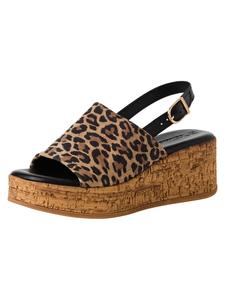 Сандалии на плоской подошве Tamaris, цвет leopard