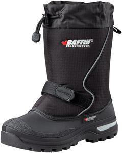Детские зимние высокие сапоги Baffin Kids' Junior MUSTANG, водонепроницаемые, утепленные, дышащие, из нейлона/резины, предназначенные для холодной тундры, черный
