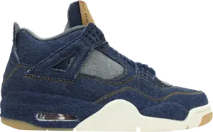 Кроссовки Levis x Air Jordan 4 Retro Denim Sample, синий