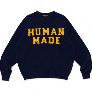 Свитер с интарсией HUMAN MADE, Marine