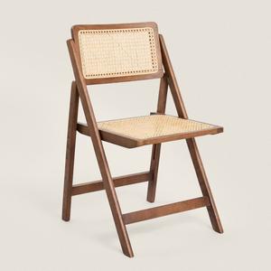 Стул складной Zara Home Rattan And Wood, коричневый
