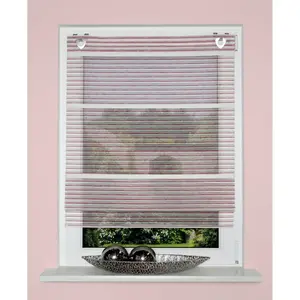 Жалюзи ЙЕРГ с люверсами, без сверления, свободно висящие, магнитные жалюзи ЙЕРГ с поперечными полосами Home Wohnideen, Beere