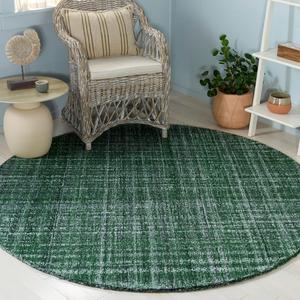 Ковер SAFAVIEH, 183 x 183 см, Abstract Collection, Green, ручной работы, идеально для гостиной, спальни, столовой (ABT151C)