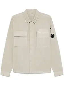 Габардиновая рубашка C.P. Company, серый