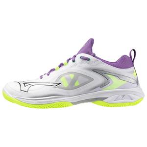 Mizuno Бадминтонные туфли Wave Claw Neo с противоскользящим покрытием, устойчивые к истиранию, низкие, унисекс, белые, серые, фиолетовые