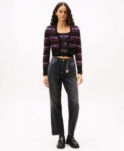 Женские джинсы Layla с высокой посадкой, узкие и прямые Tommy Jeans, Denim Black