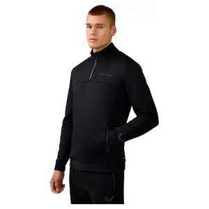 Лонгслив Castore Scuba half zip, черный