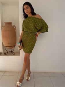 Мини-платье Tilly Plisse Never Fully Dressed, Khaki