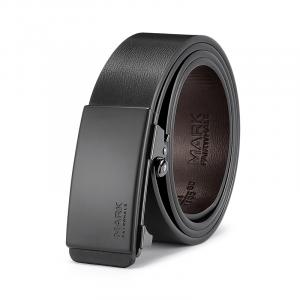 Кожаный ремень мужской шириной 3,4 см FAIRWHALE, черный