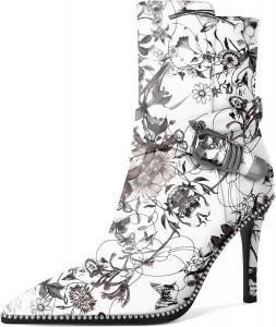 Ботильоны Zamikoo для женщин, высокие каблуки-стилеты, заостренный носок, украшены бусинами, осенние короткие ботинки с пряжкой, перекрестным ремешком и боковой молнией