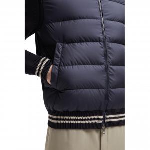 Кардиган с логотипом и набивкой Moncler, морской синий