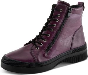 Женские боевые ботинки Spring Step HOYLEIN с двойной молнией, богатой кожей и съемными стельками, Purple
