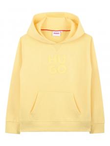 Худи с логотипом HUGO KIDS, желтый
