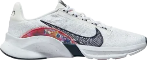 Кроссовки Nike Wmns SuperRep Go 3 Flyknit Next Nature 'Paint Smudge', белый