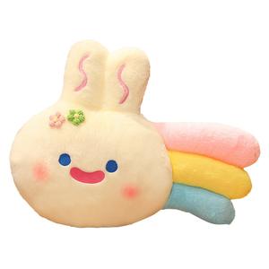 Радужный маленький цветочный кот-кролик, тканевая кукла плюшевая игрушка Tranquility and elegance