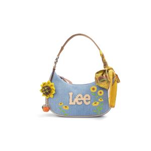 Lee Женская сумка через плечо из ткани и искусственной кожи в винтажном светло-джинсовом синем цвете, Sunward Flower Language