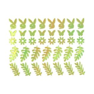 Самоклеящаяся наклейка листочки цветы бабочки зайчики №44 MollyLac, Molly Lac