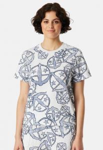 Футболка Schiesser Print T-shirt, Mehrfarbig/Off-White