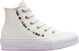 Кроссовки Converse Chuck Taylor All Star EVA Lift Platform High PS Floral Embroidery, кремовый