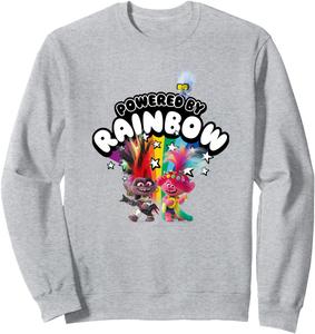 Толстовка Trolls POWERED BY RAINBOW, серая