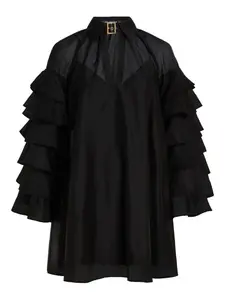 Платье мини с оборками Karl Lagerfeld, черный