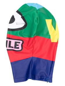 Walter Van Beirendonck маска в стиле колор-блок с графичным принтом, синий