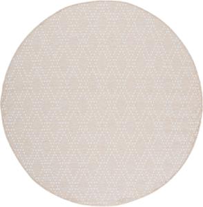 Ковер SAFAVIEH, 201 x 201 см, Sunset Collection, круглый, бежевый и желтый, для дома и улицы, устойчивый к погодным условиям и моющийся, идеально для патио, заднего двора, прихожей, террасы (SET850B-7R)