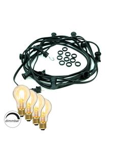 Satisfire Гирлянда для вечеринки в саду, 5 диммируемых лампочек, 5 м, черная