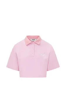 Топ-поло с воротником Msgm, розовый