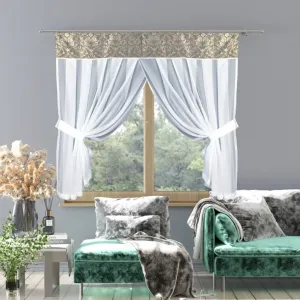 Штора из вуали в комплекте со вставкой и подвесной фурнитурой Reslea 250 см x 180 см Wisan