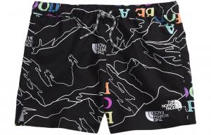Детские шорты с принтом по всей поверхности черные THE NORTH FACE