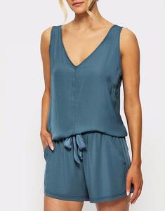 Синие шорты из атласного трикотажа Raye Kbx