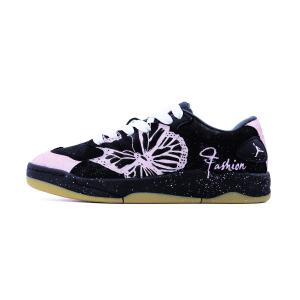 Jordan Session Dark Warm Icing Sugar, Puffy Shoes Low top Kids Lifestyle Shoes Black Pink Teenagers