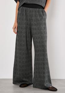 Брюки CHECK PRINT WIDE LEG Apricot, серый