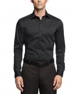 Мужская классическая рубашка slim fit с гибким воротником Van Heusen, черный