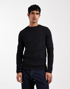 Лонгслив  Asos Design Essentials Crew Neck, черный