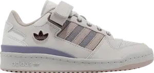 Кроссовки с липучкой Adidas Wmns Forum Low, белый/фиолетовый/серый