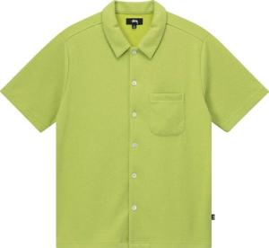 Рубашка Stussy Crepe Jersey Shirt 'Lime', зеленый
