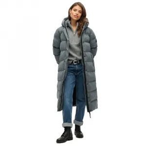 Куртка Superdry Microfibre Longline puffer, серый