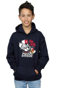 Толстовка с капюшоном в погоне за котами и мышами Tom & Jerry, темно-синий