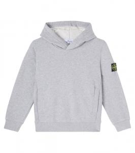 Худи из флиса с капюшоном Compass Stone Island Junior, Melange Grey