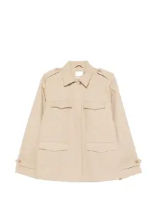 Пиджак с клапанами на карманах A.P.C., бежевый