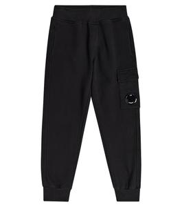 Базовые спортивные штаны из хлопкового флиса C.P. COMPANY KIDS, черный