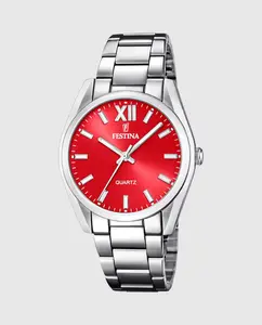 F20622/B Женские часы Boyfriend из серебристой стали Festina, серебряный