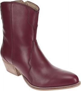 Женские сапоги Masseys Priscilla в западном стиле с боковой молнией и каблуком-ступенчатым, Wine