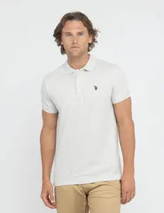 Футболка-поло U.S. Polo Assn Slim Fit Solid Pique, светло-серый