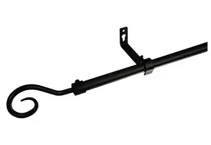 Карниз Liedeco "Syrakus Ã˜ 16 мм", 1 направляющая, выдвижной 130–240 см, Ø16мм, черный